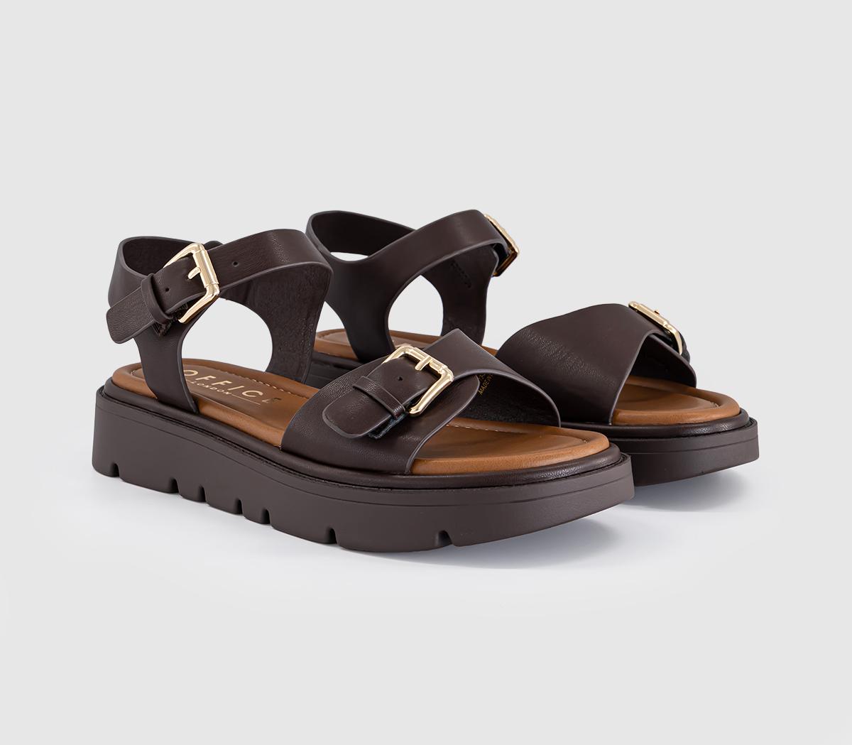 OFFICESeychelles - Platform SandalBrown