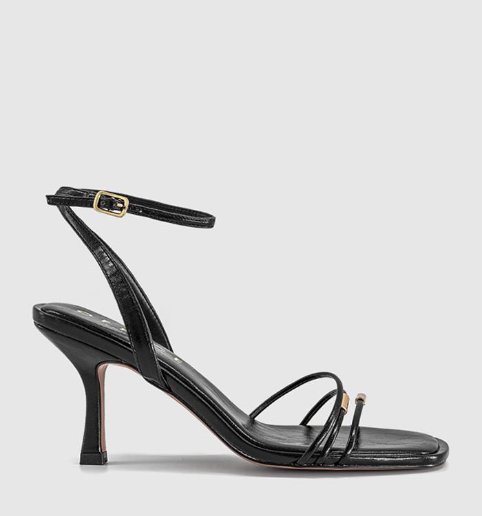 OFFICE Midnight Hardware Multistrap Heels Black