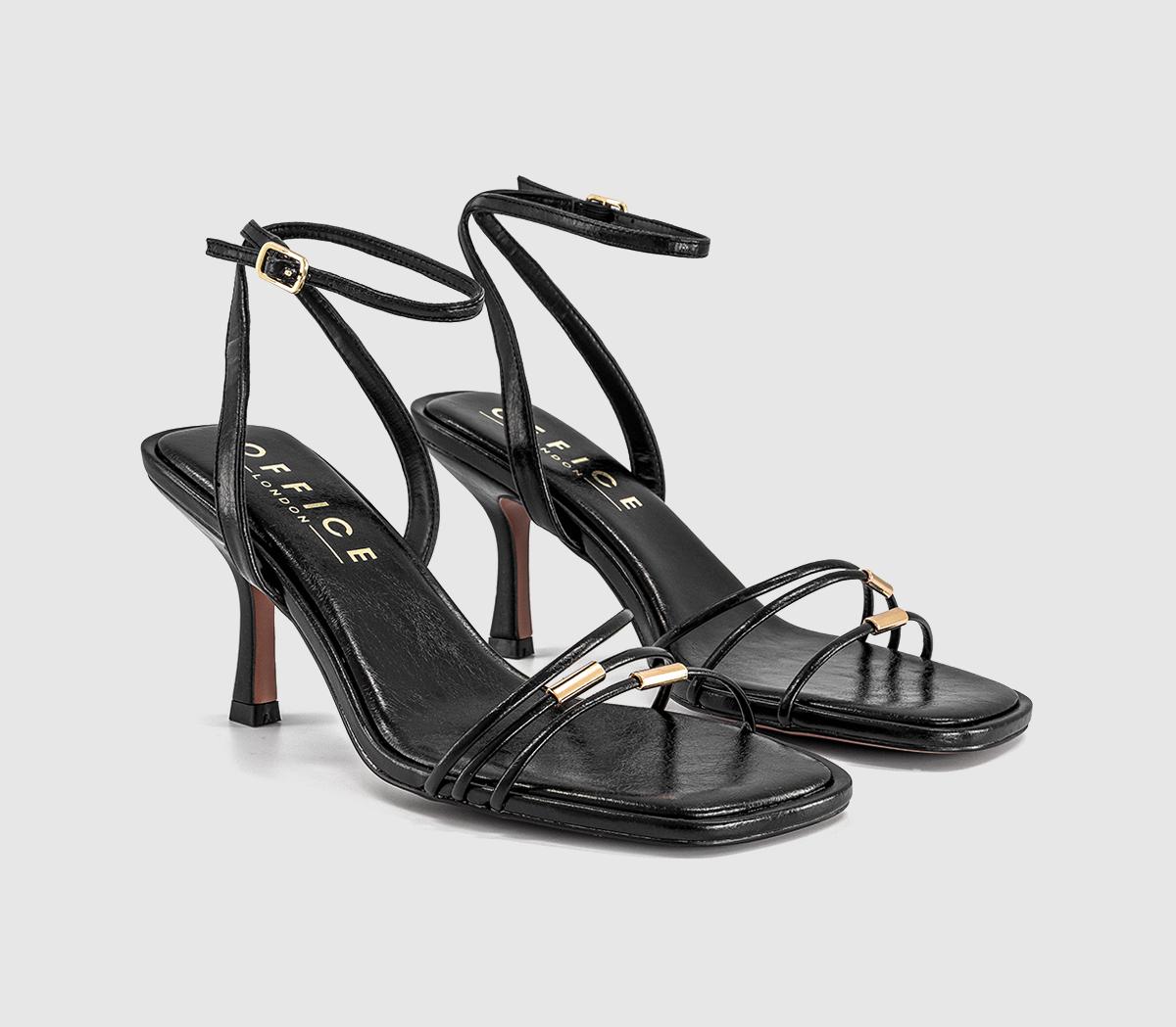 OFFICEMidnight Hardware Multistrap HeelsBlack