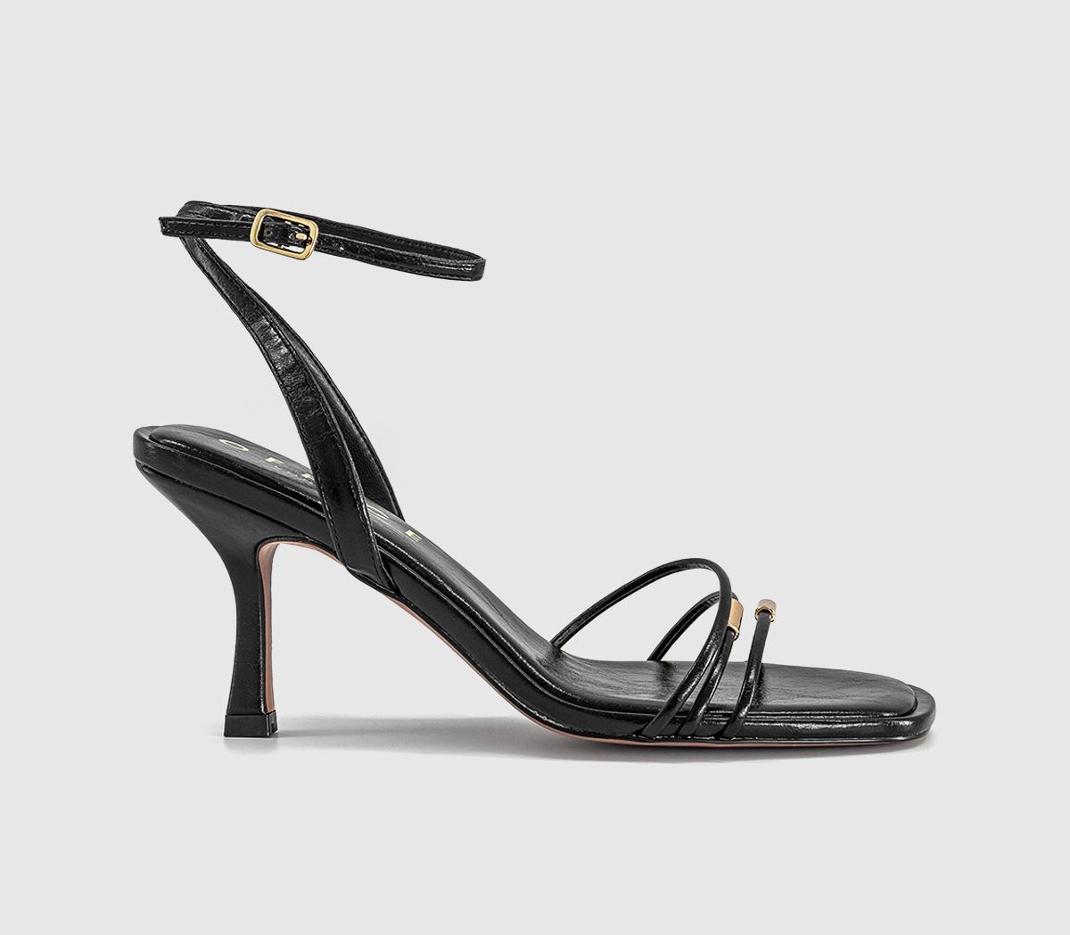 OFFICEMidnight Hardware Multistrap HeelsBlack