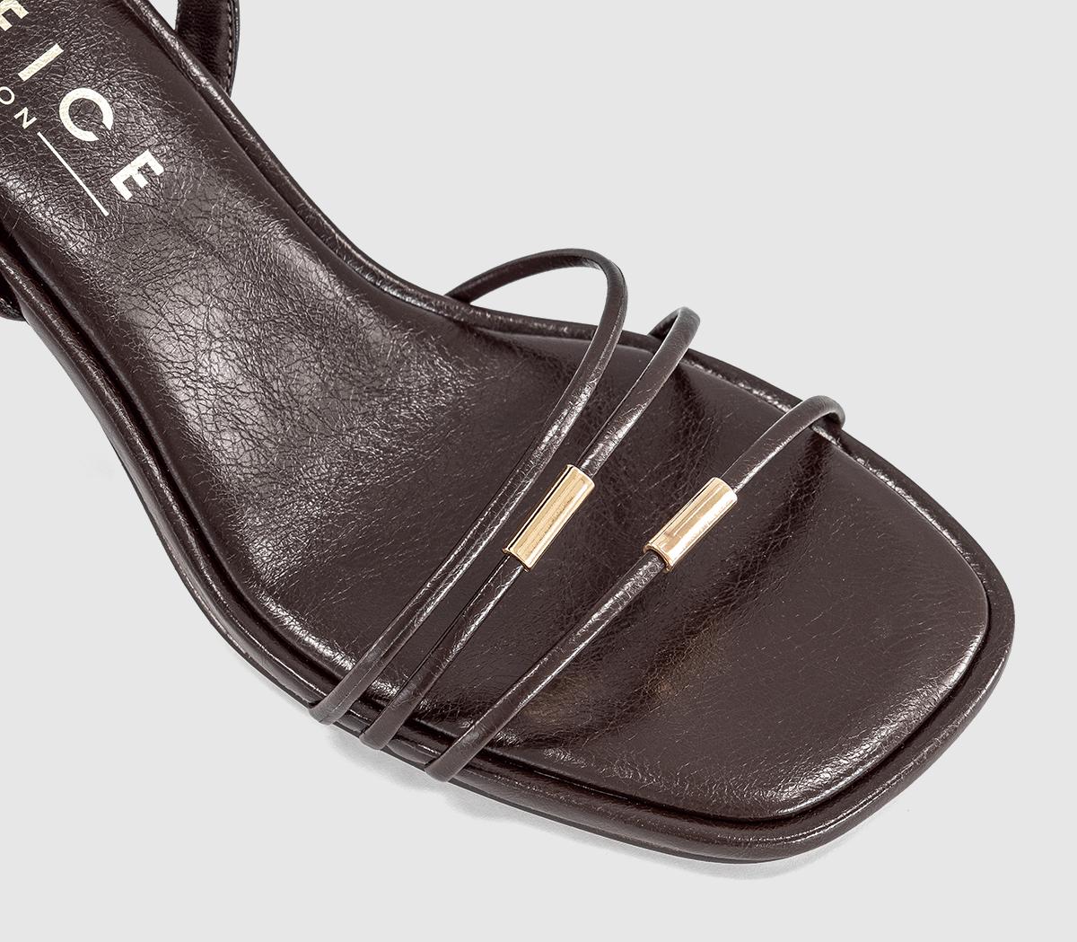 OFFICEMidnight Hardware Multistrap HeelsBrown
