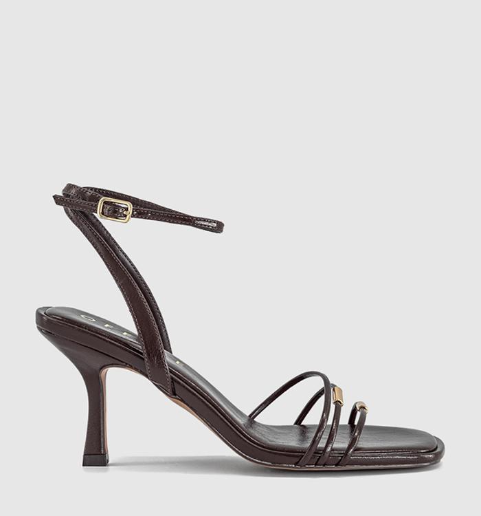 OFFICE Midnight Hardware Multistrap Heels Brown