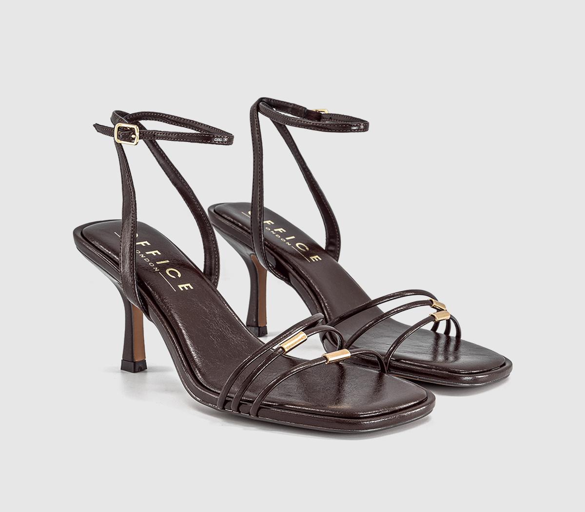 OFFICEMidnight Hardware Multistrap HeelsBrown