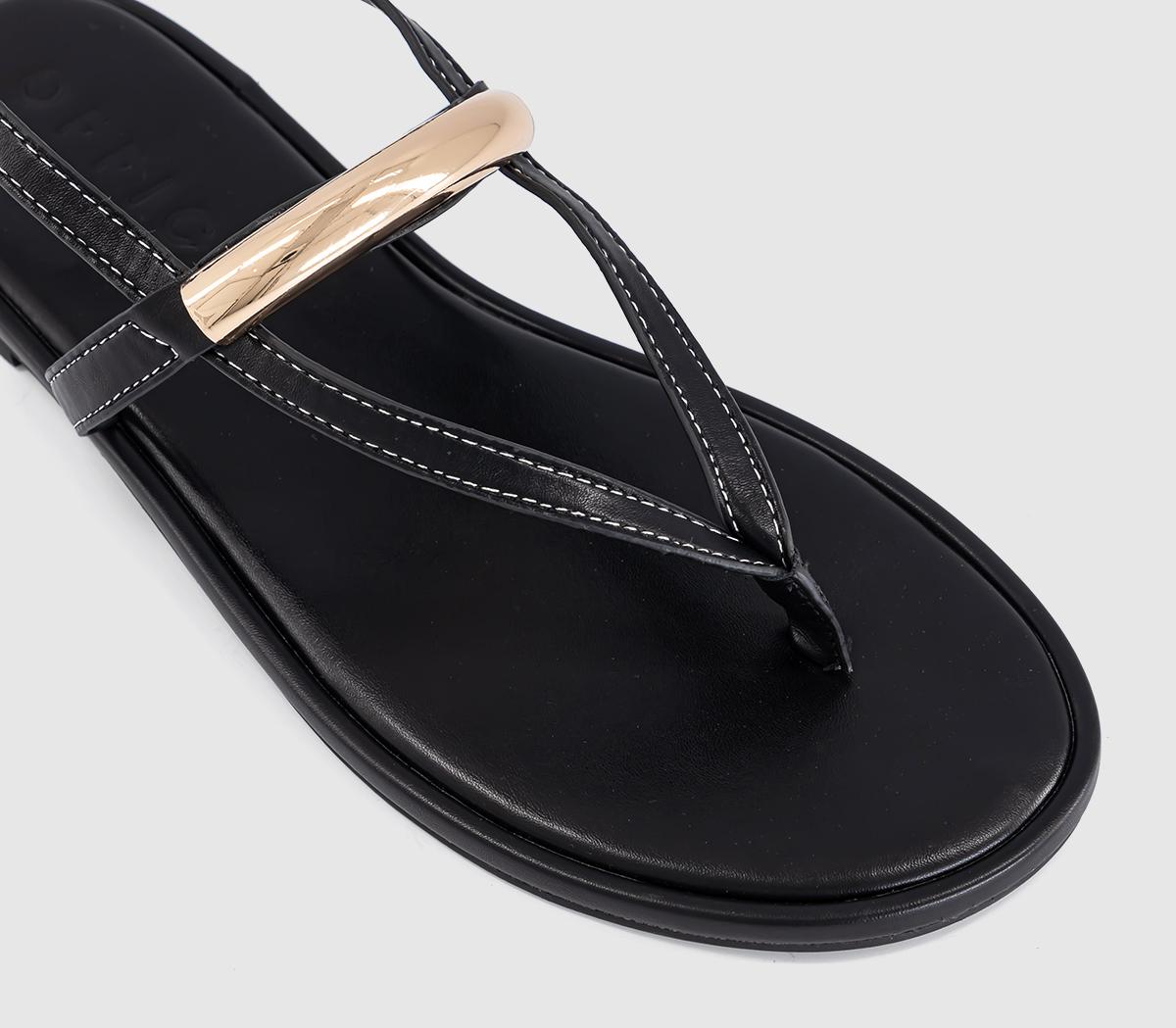OFFICESaint Slingback Toepost SandalsBlack