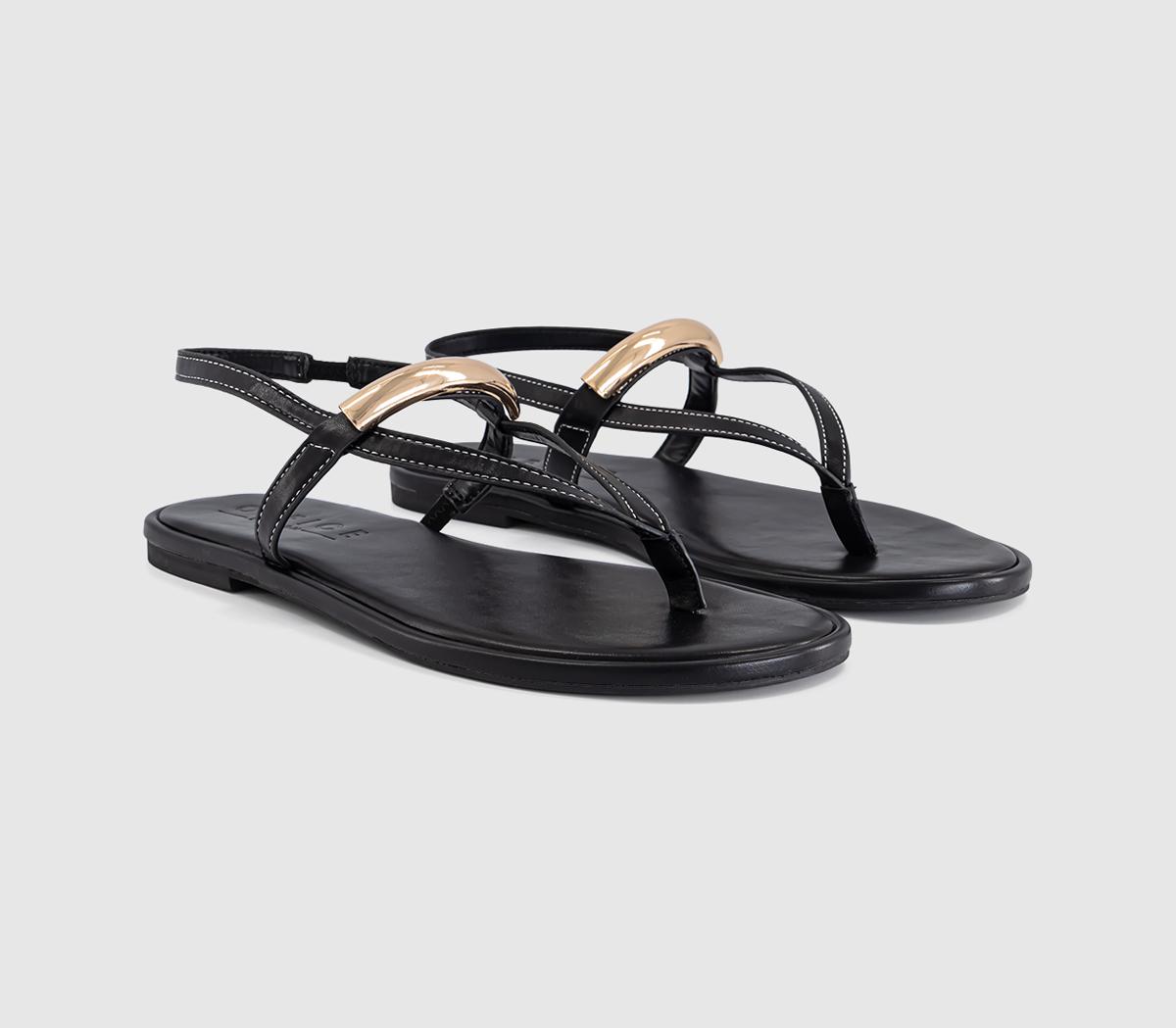 OFFICESaint Slingback Toepost SandalsBlack