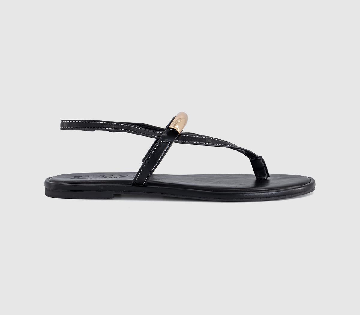 OFFICESaint Slingback Toepost SandalsBlack