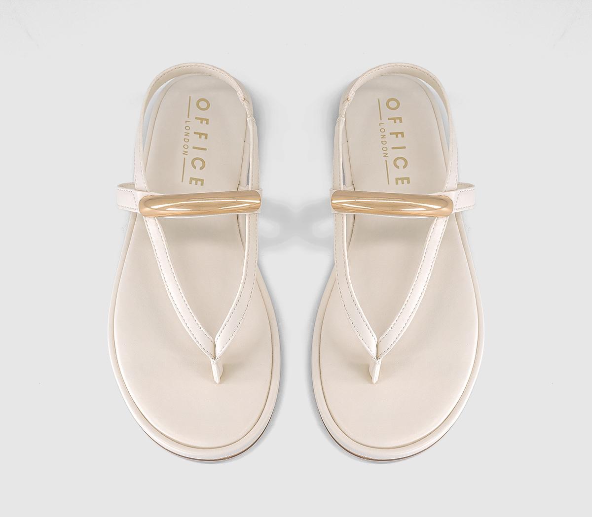 OFFICESaint Slingback Toepost SandalsWhite