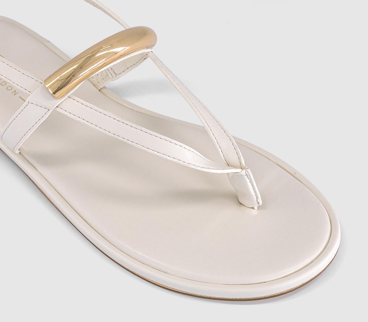 OFFICESaint Slingback Toepost SandalsWhite