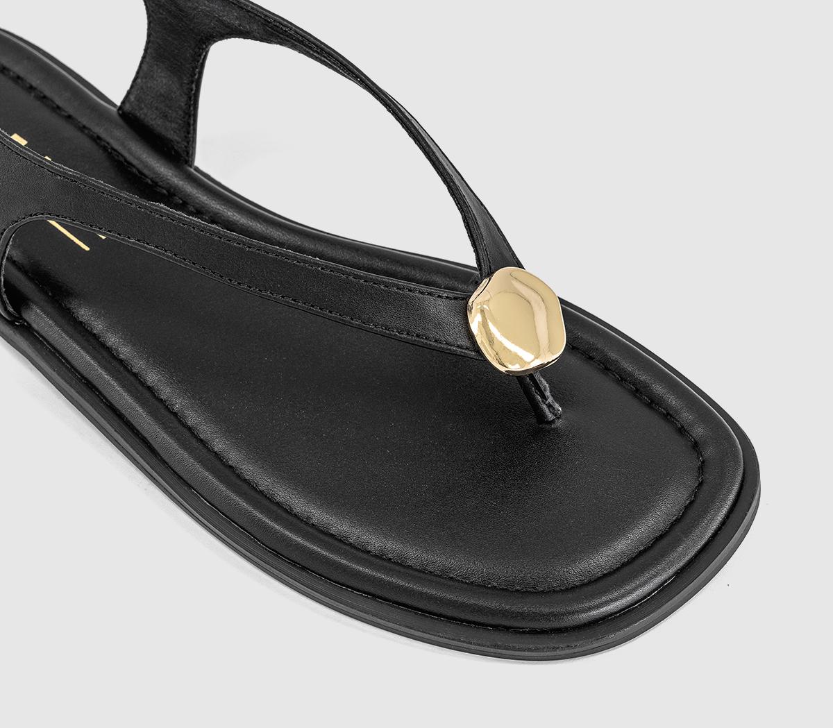 OFFICEScout Hardware Slingback Toe Post SandalsBlack