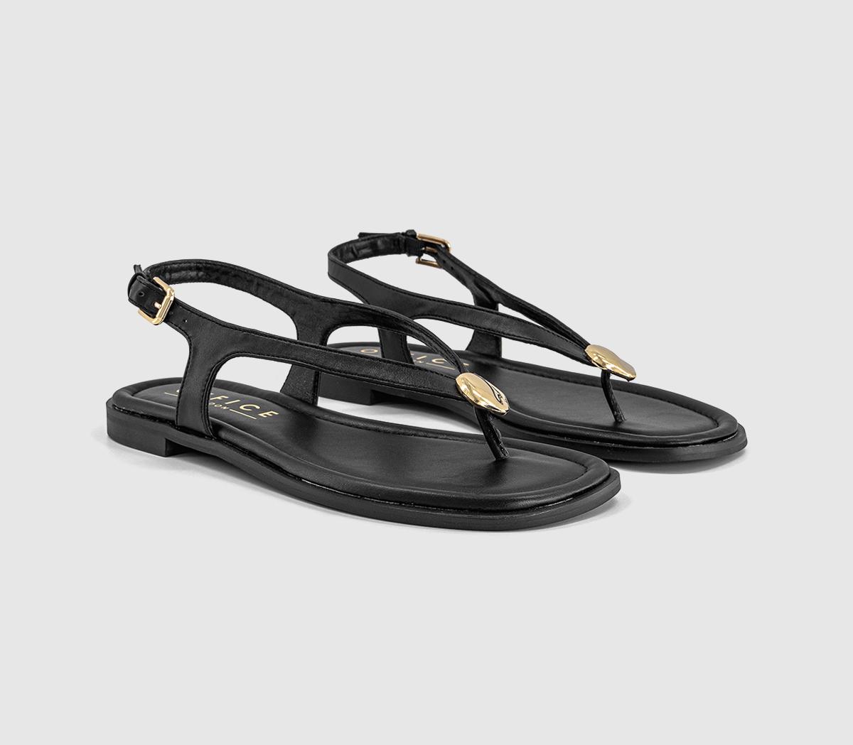 OFFICEScout Hardware Slingback Toe Post SandalsBlack