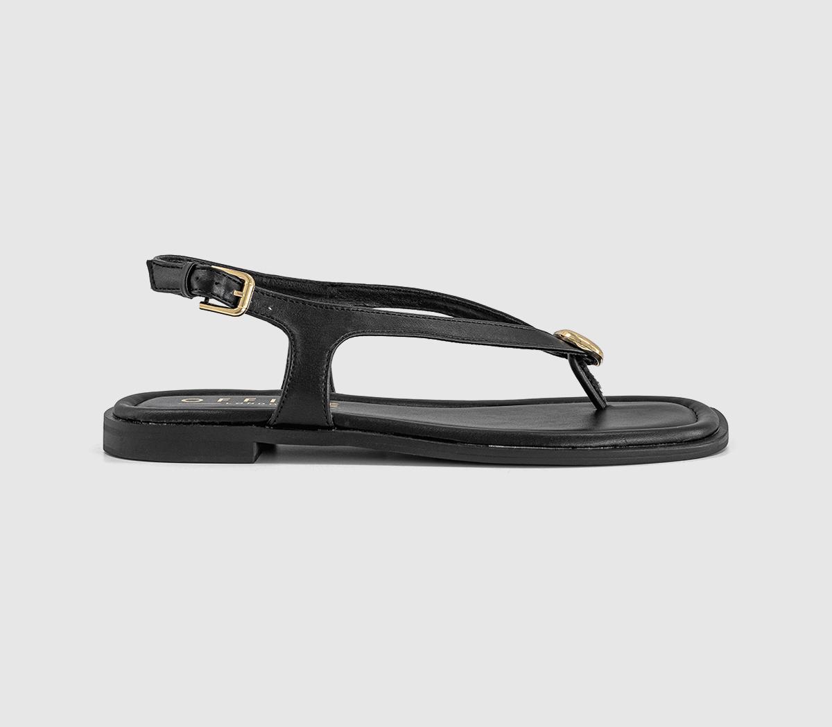 OFFICEScout Hardware Slingback Toe Post SandalsBlack