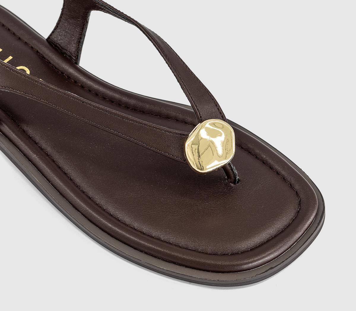 OFFICEScout Hardware Slingback Toe Post SandalsBrown