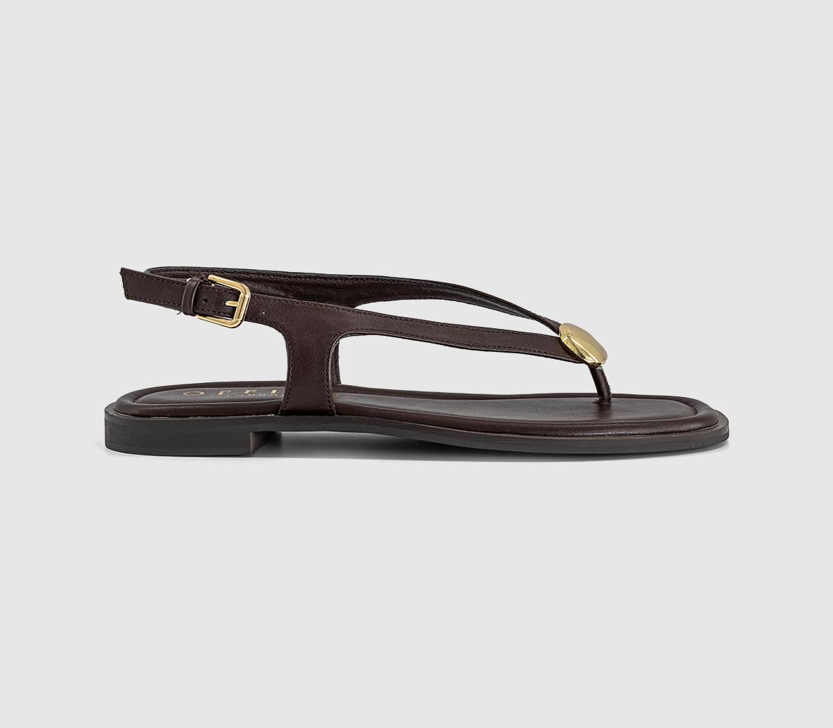 OFFICEScout Hardware Slingback Toe Post SandalsBrown