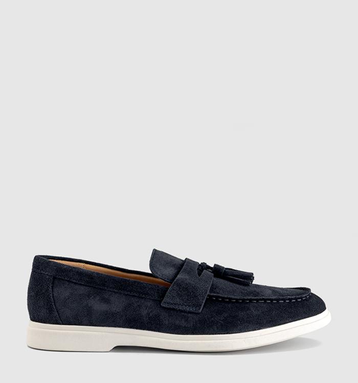 OFFICE Cairo Tassel Loafers Navy Suede