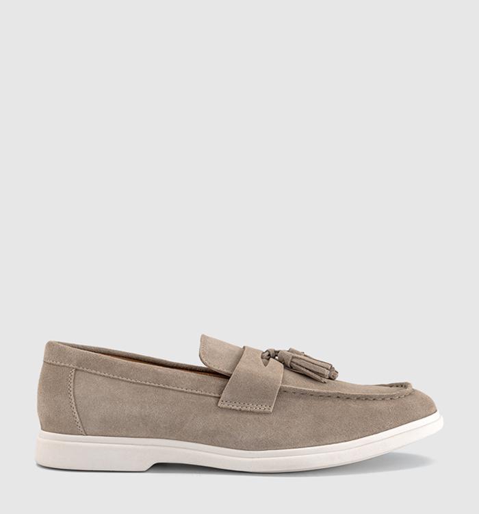 OFFICE Cairo Tassel Loafers Stone Suede