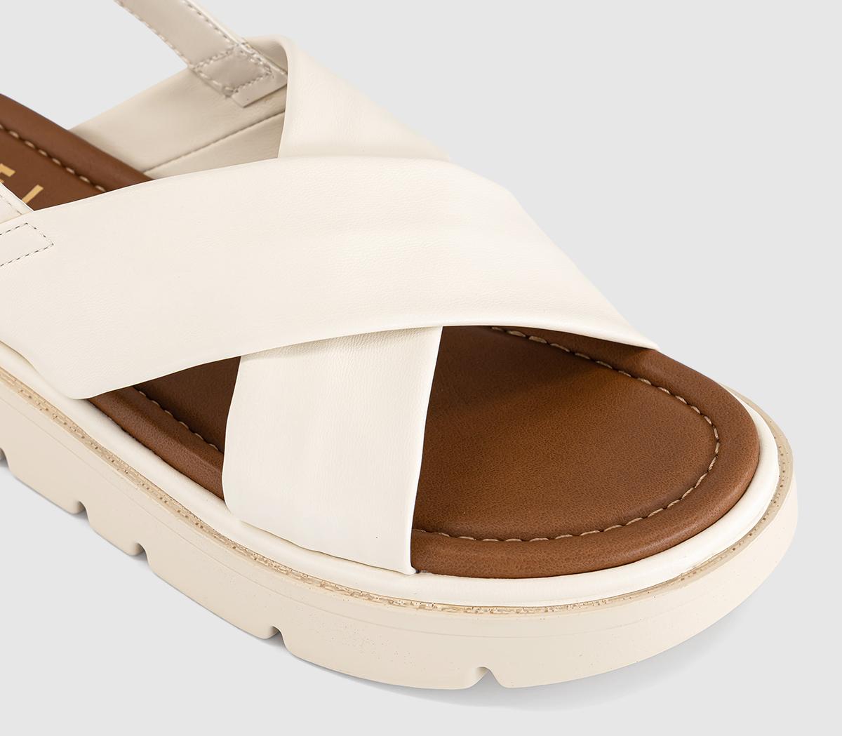 OFFICEShore Cross Over Platform SandalsWhite