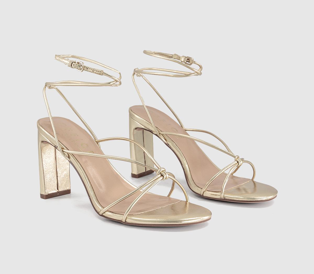 OFFICEHarbour Multi Strap Block HeelsGold