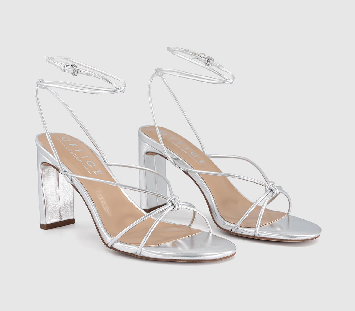 OFFICEHarbour Multi Strap Block HeelsSilver