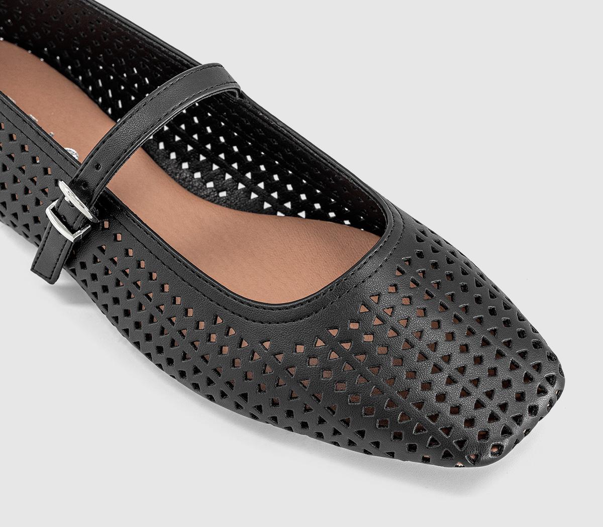 OFFICEFlourishing Laser Cut Mary Jane Ballet PumpsBlack