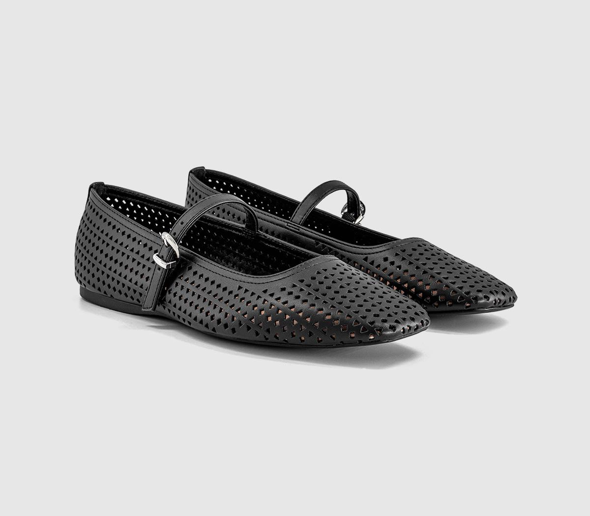 OFFICEFlourishing Laser Cut Mary Jane Ballet PumpsBlack