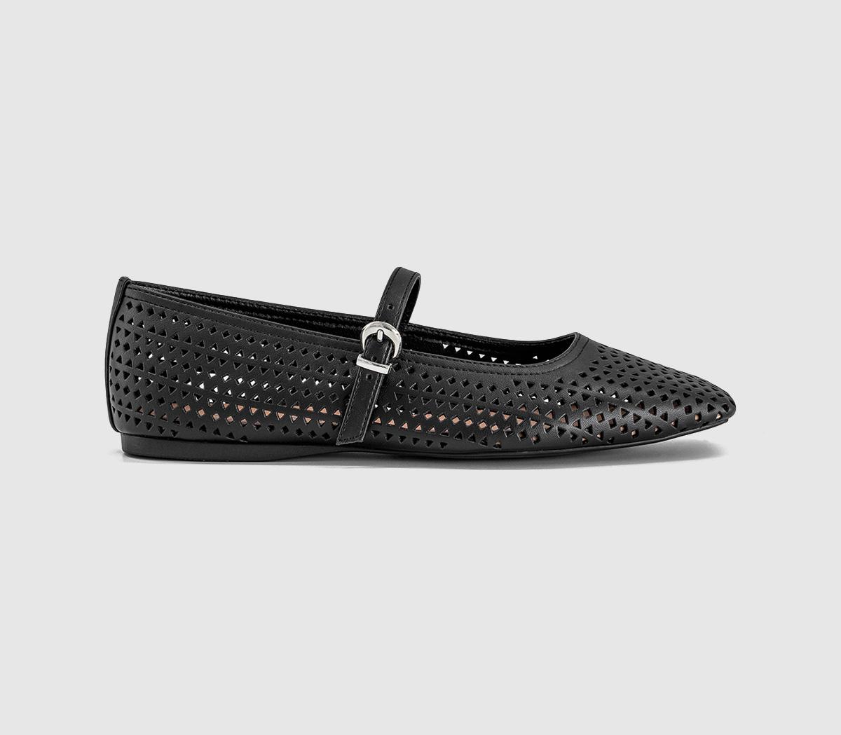 OFFICEFlourishing Laser Cut Mary Jane Ballet PumpsBlack