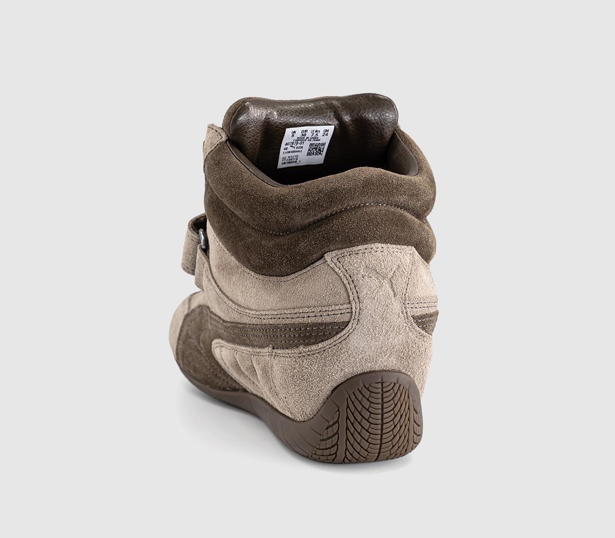 PUMASpeedcat Wedge TrainersTotally Taupe Chocolate