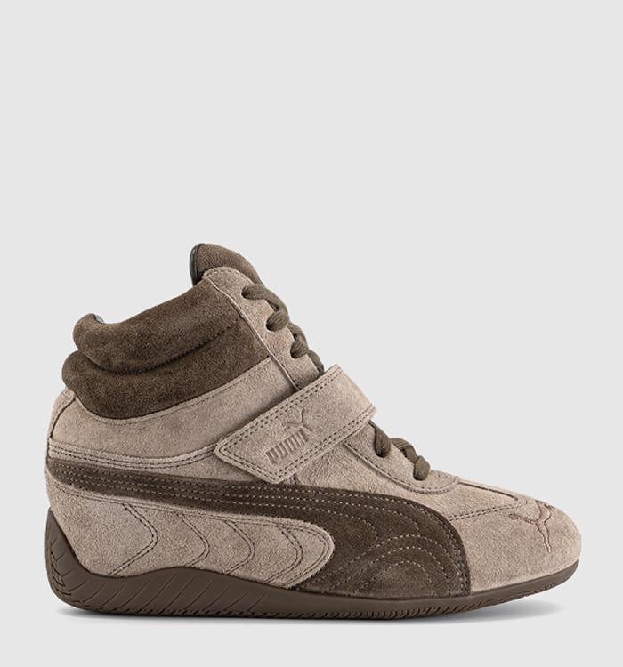 PUMA Speedcat Wedge Trainers Totally Taupe Chocolate