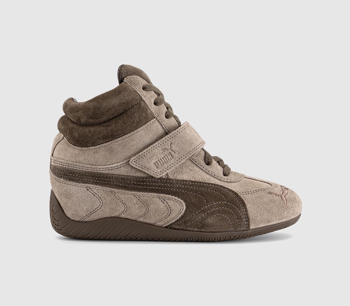 Puma Speedcat Wedge Trainers Totally Taupe Chocolate  Brown in Women's Size 5.5, Office Shoes