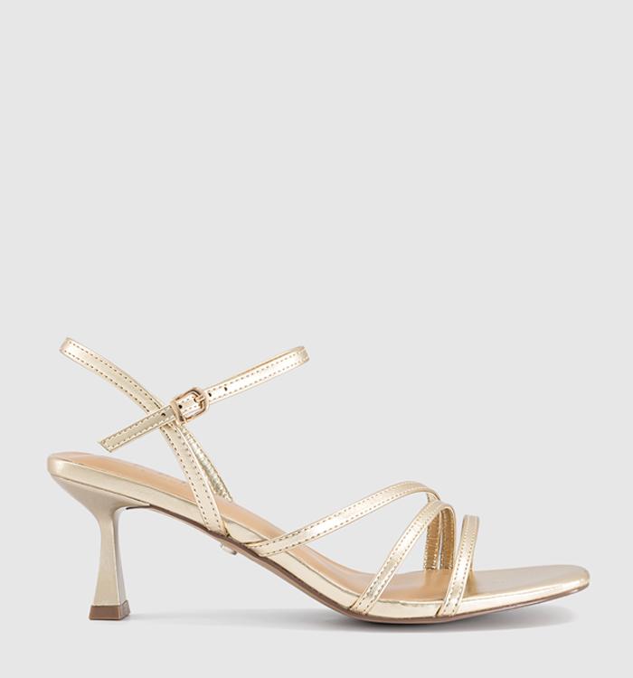 OFFICE Millie Multi Strap Heels Gold