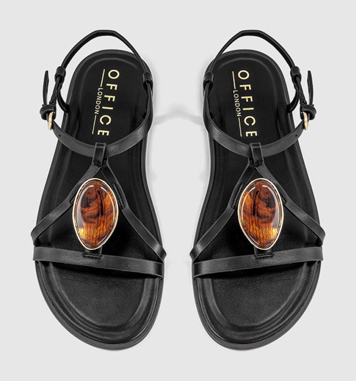 OFFICE Sareen Trim Strappy Sandals Black