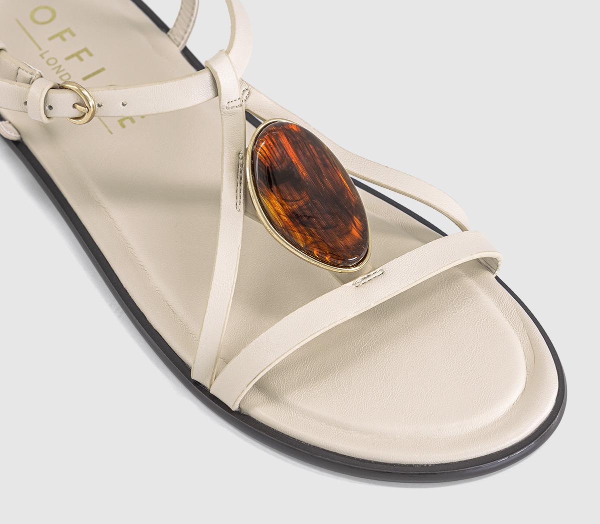 OFFICESareen Trim Strappy SandalsWhite