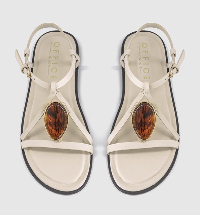 OFFICE Sareen Trim Strappy Sandals White