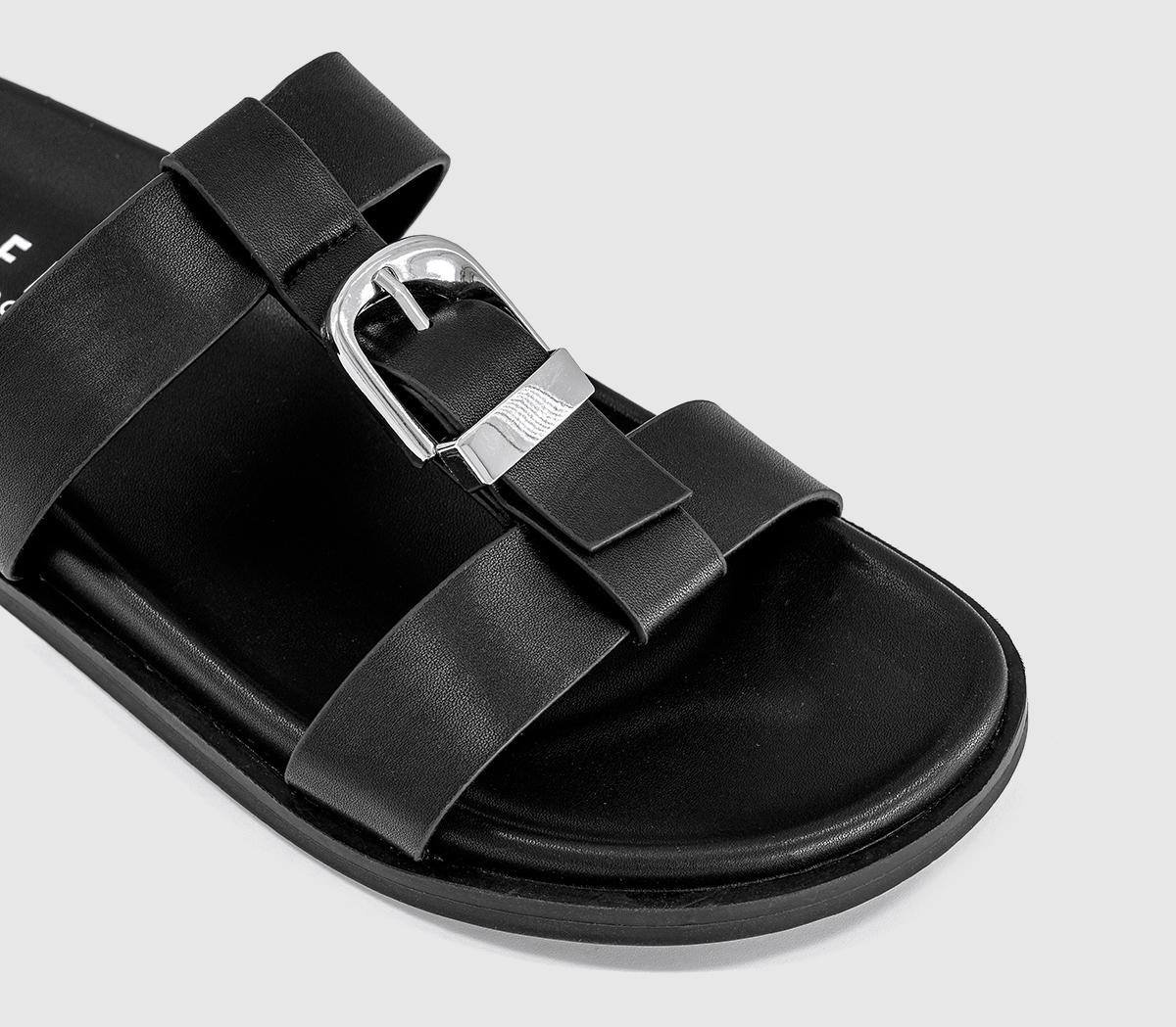 OFFICESasha Belt Footbed SandalsBlack