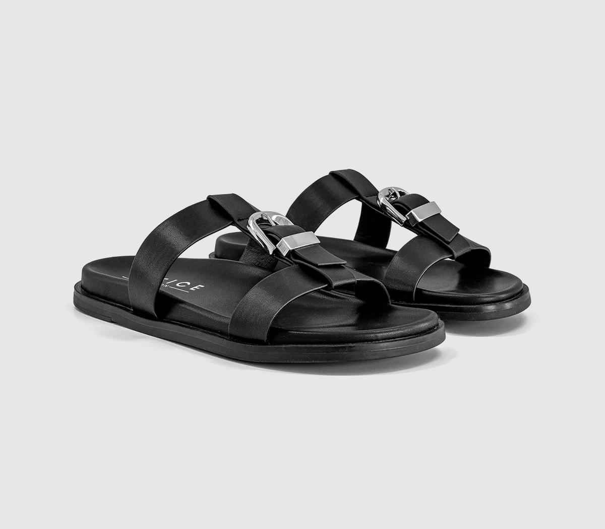 OFFICESasha Belt Footbed SandalsBlack