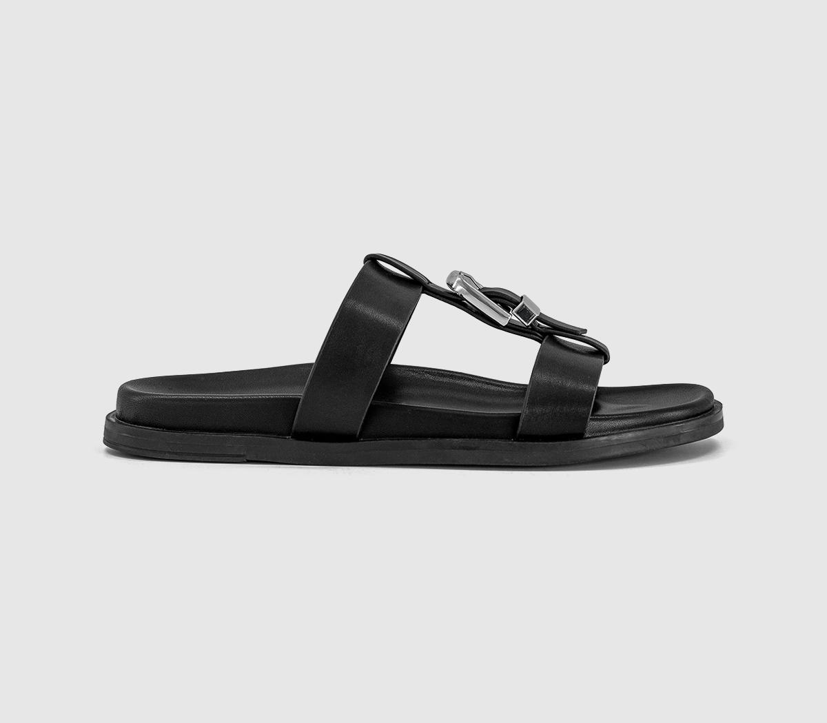 OFFICESasha Belt Footbed SandalsBlack