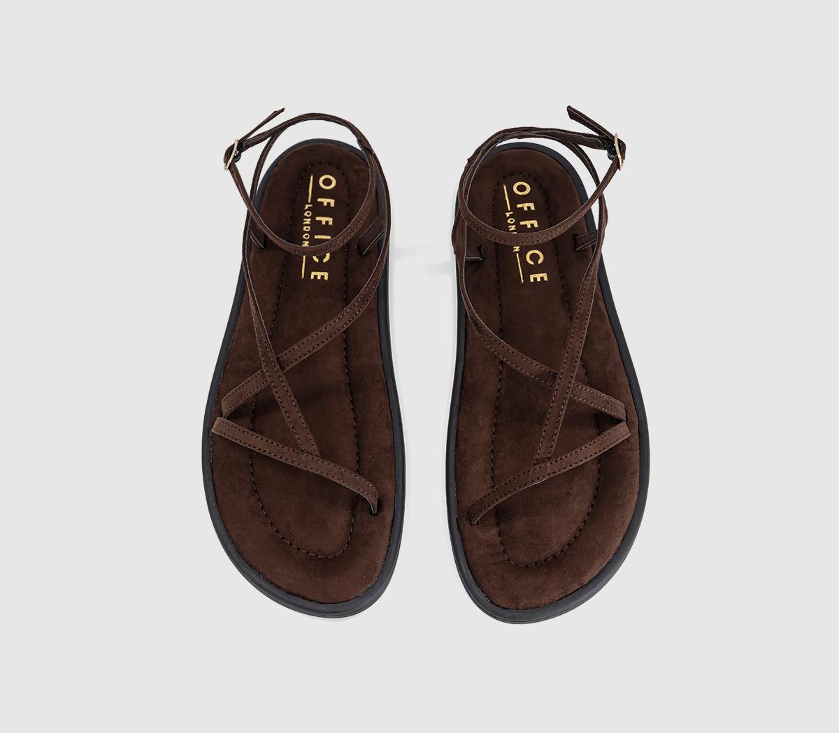 OFFICESalvador Strappy Footbed SandalsBrown