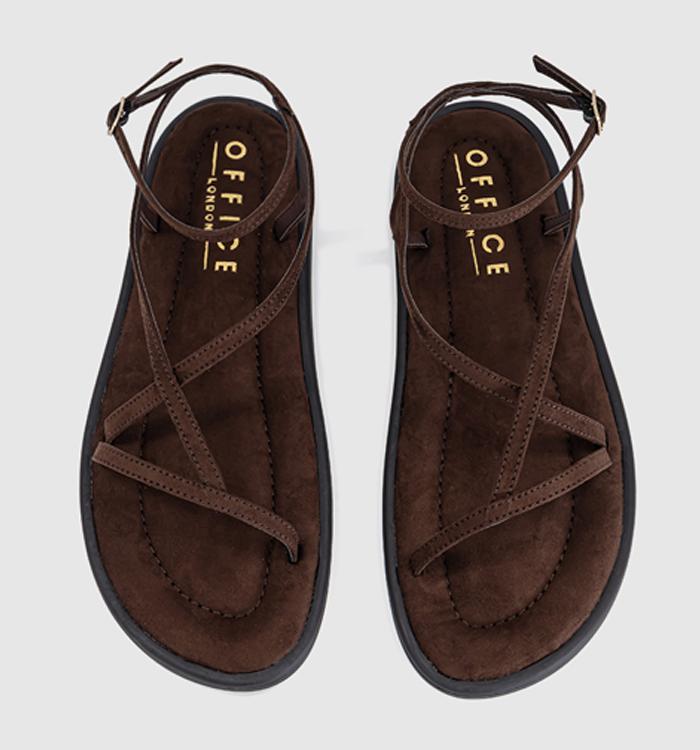 OFFICE Salvador Strappy Footbed Sandals Brown