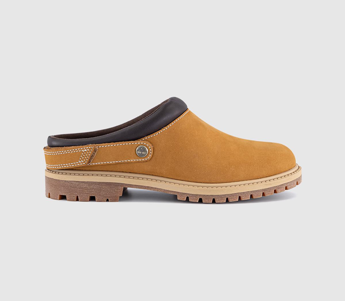 Timberland Premium Clog Shoes Wheat Nubuck In  Natural in Women's Size 8, Offspring