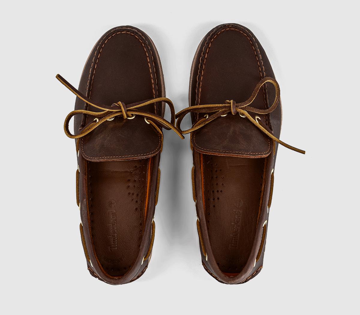TimberlandOne Eye Boat ShoesMedium Brown Full Grain