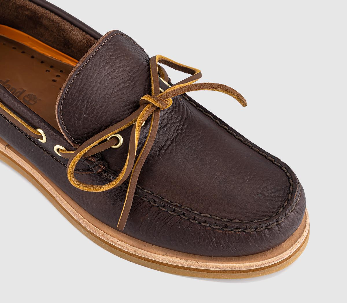 TimberlandOne Eye Boat ShoesDark Brown Full Grain