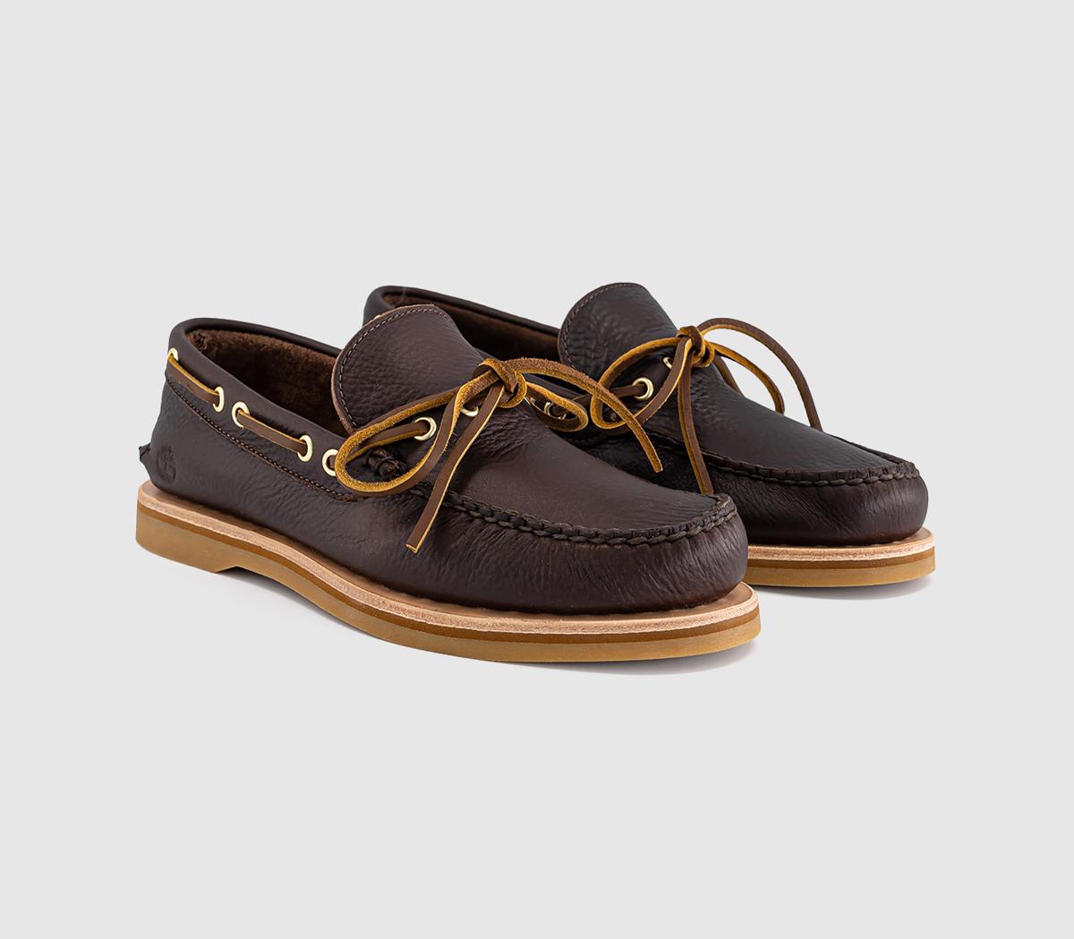 TimberlandOne Eye Boat ShoesDark Brown Full Grain