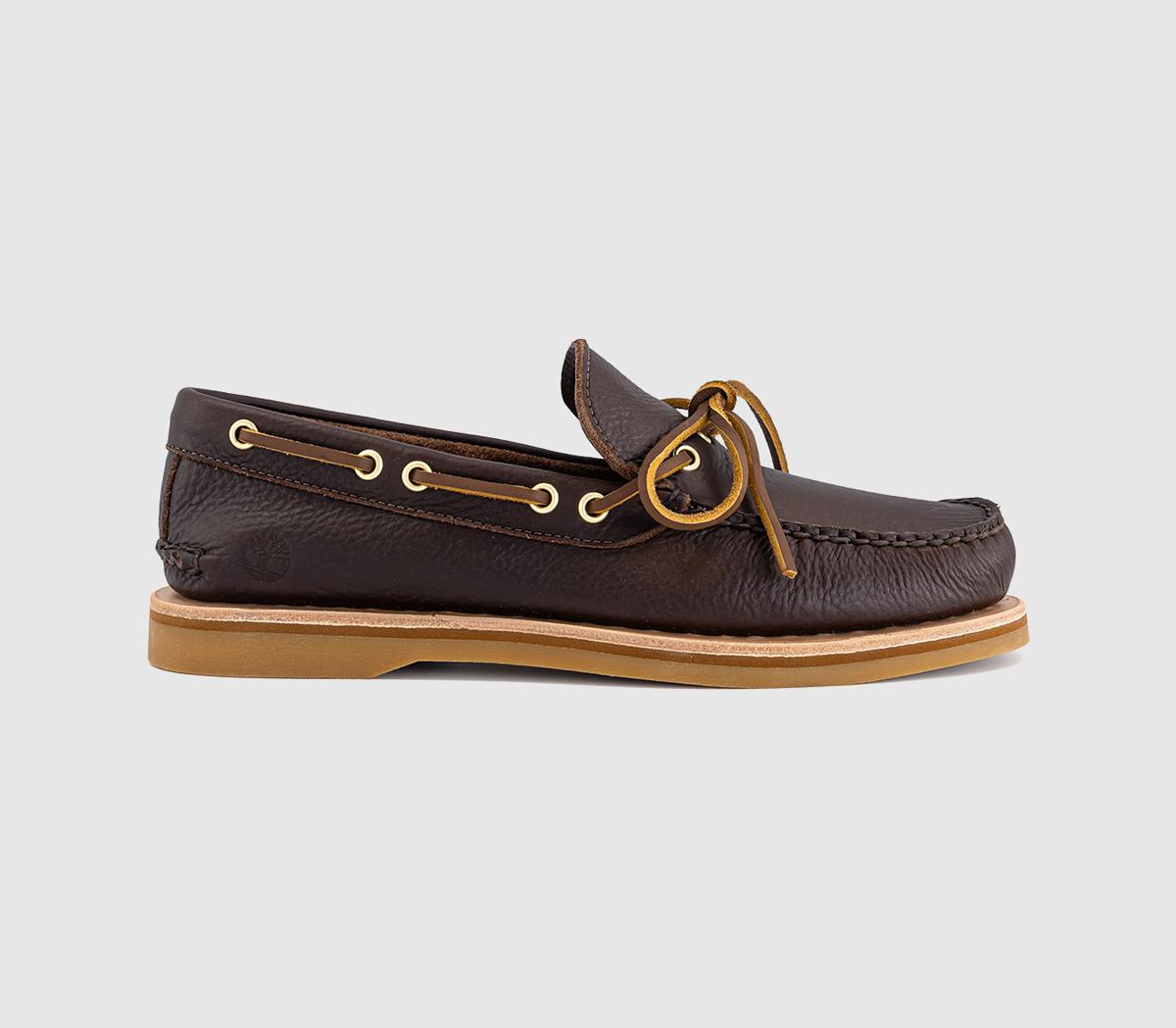 TimberlandOne Eye Boat ShoesDark Brown Full Grain
