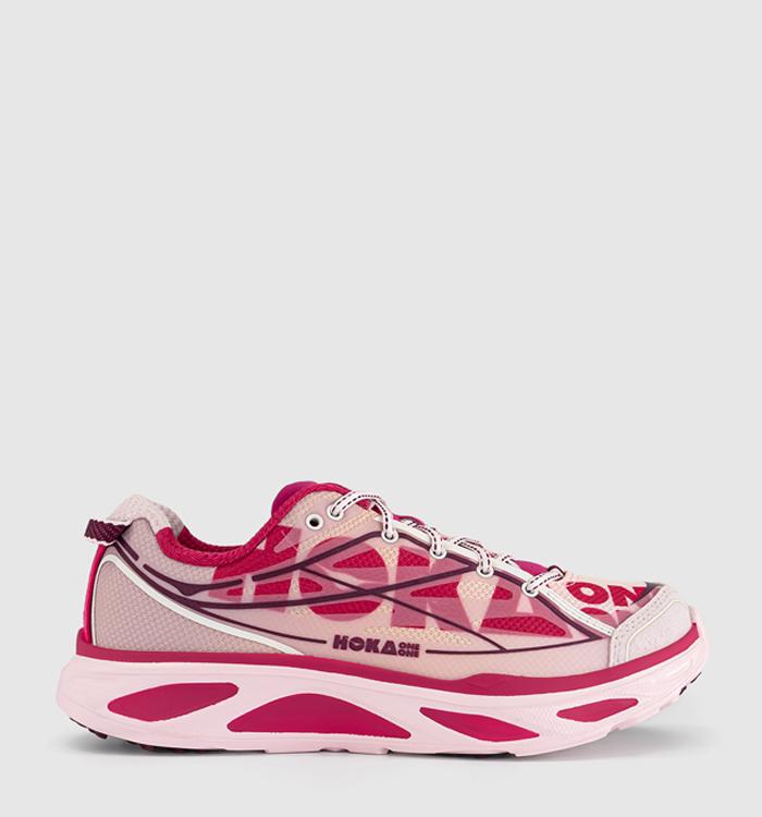 HOKA Huaka Pro Trainers Rose Latte Pink Punch