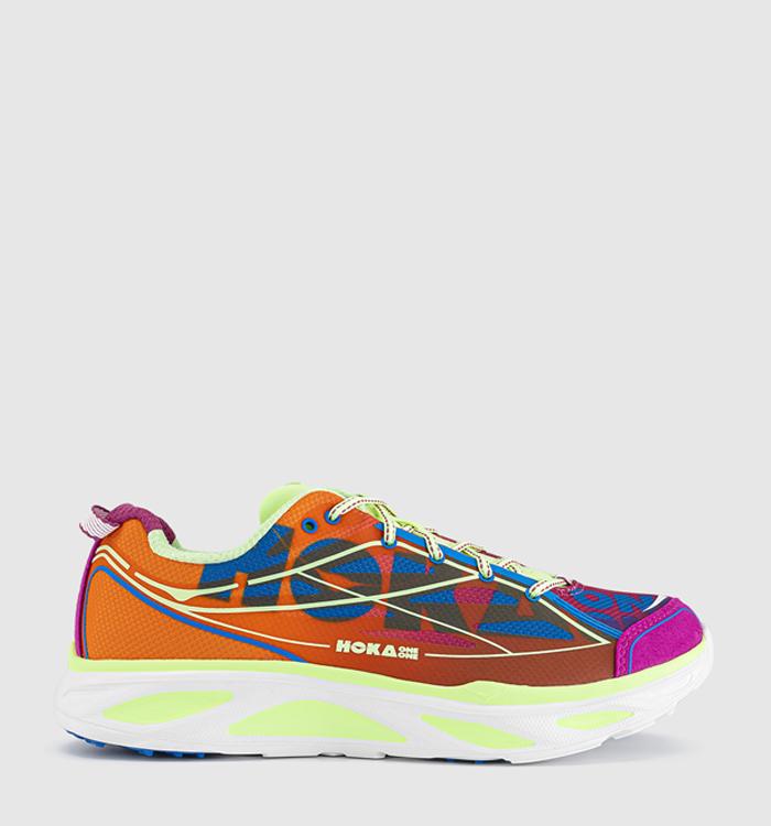 HOKA Huaka Pro Trainers Fuchsia Neon Yuzu