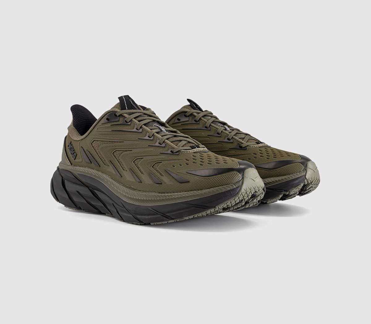 HOKAClifton Utlity TrainersAntique Olive  Black