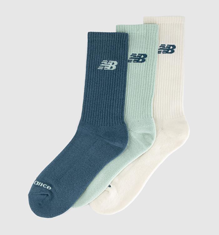 New Balance Socks Nb Everyday Crew Socks Teal Jade Sea Salt