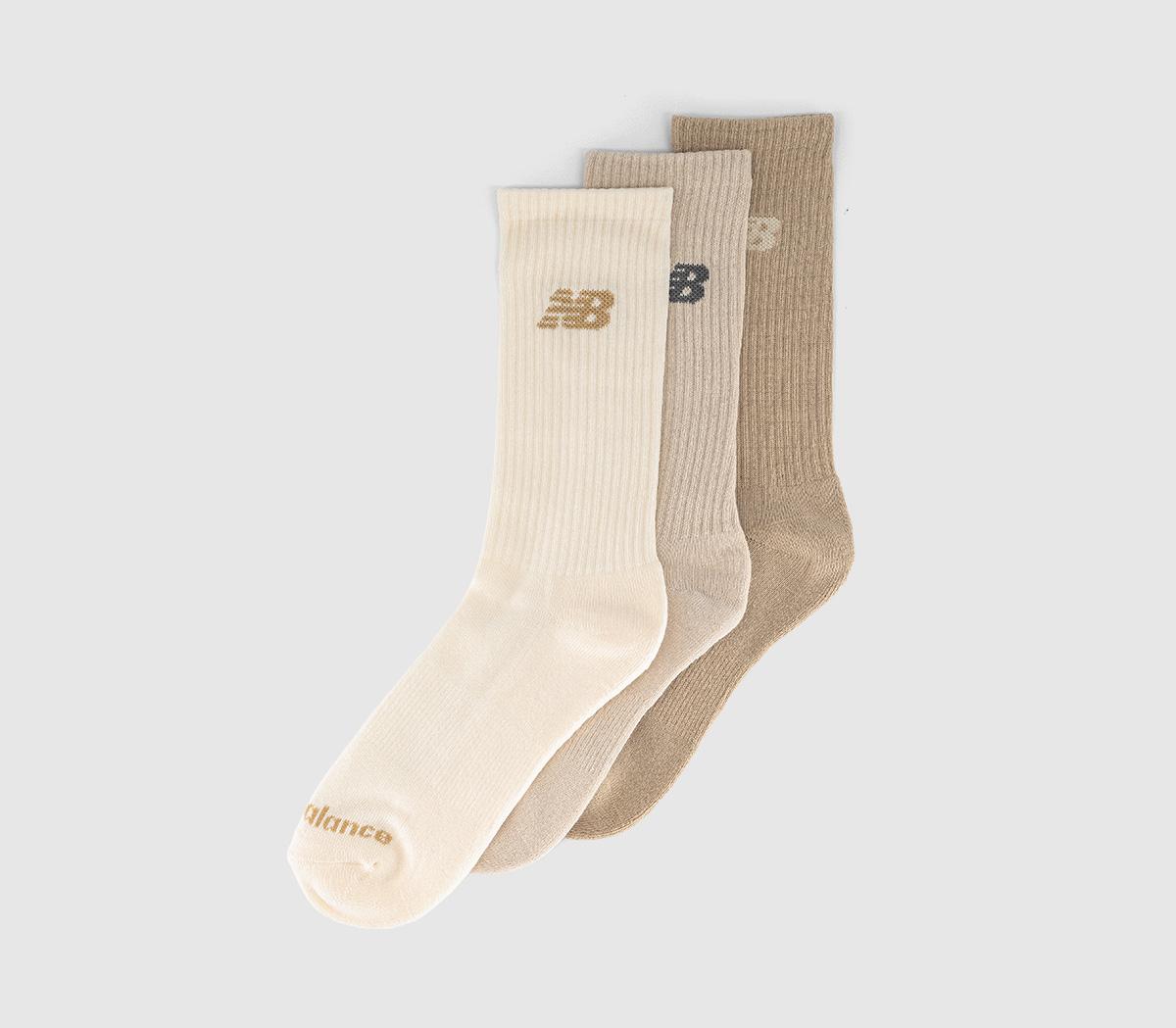 New Balance SocksNB Everyday Crew SocksCream Beige