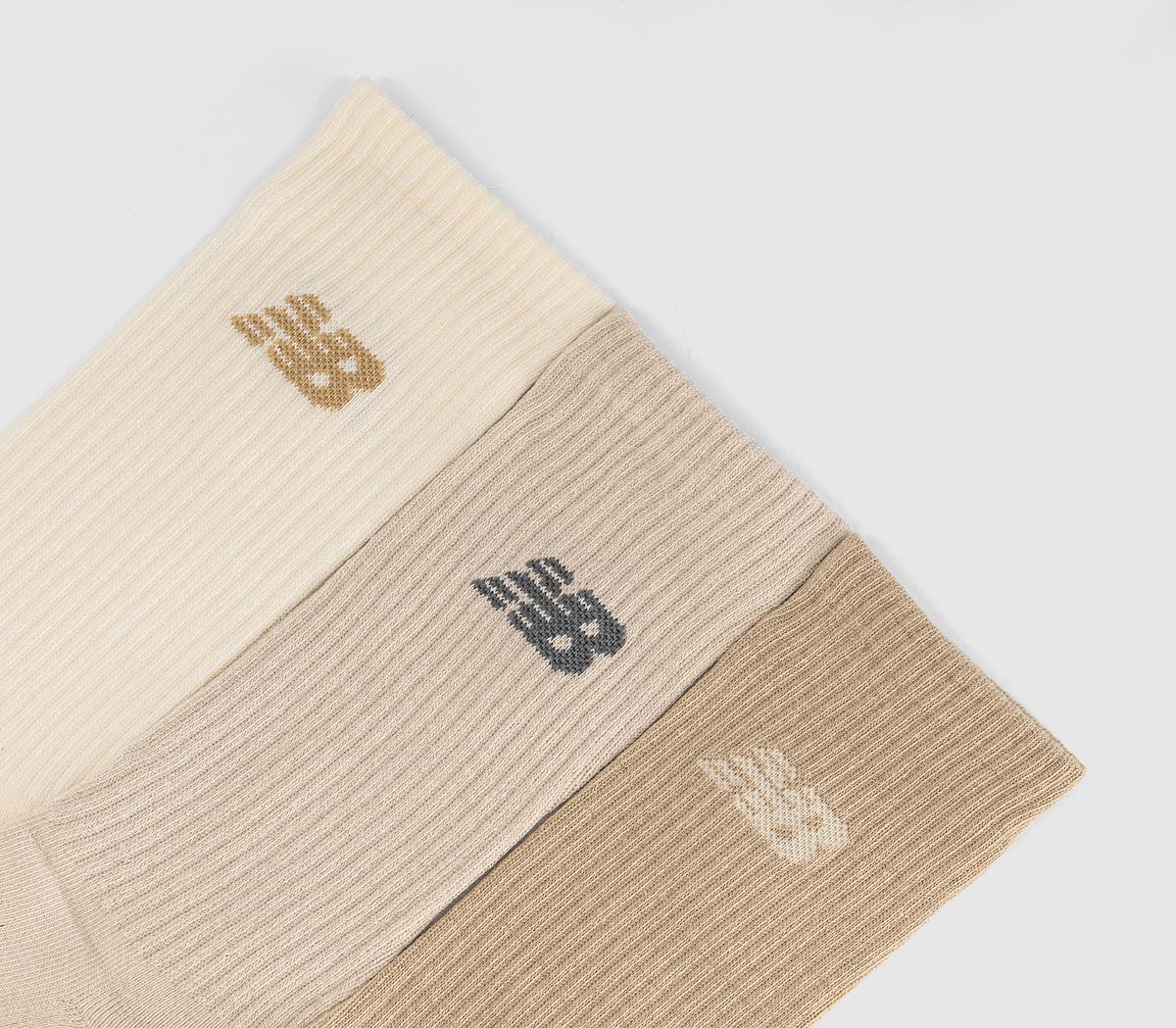 New Balance SocksNB Everyday Crew SocksCream Beige