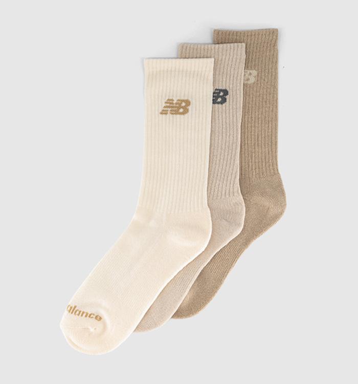 New Balance Socks NB Everyday Crew Socks Cream Beige