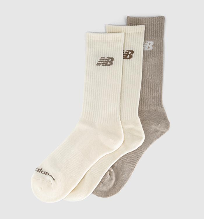 New Balance Socks Nb Everyday Crew Socks Sea Salt Timberwolf Cream